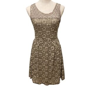 Vintage Havana Lace Crochet Floral Sleeveless Dress